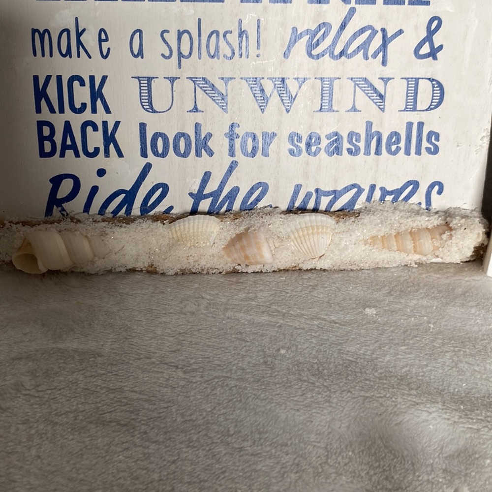 6/$20 Beach Bundle Art Decor "Beach Rules" wall hanging & "Beach Memories" frame - Picture 7 of 8